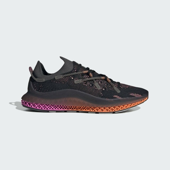Adidas 4D Fusio Primeknit Mens Running Shoes Black Orange Pink FZ2414 NEW Multi - Picture 2 of 7